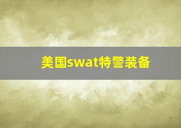 美国swat特警装备